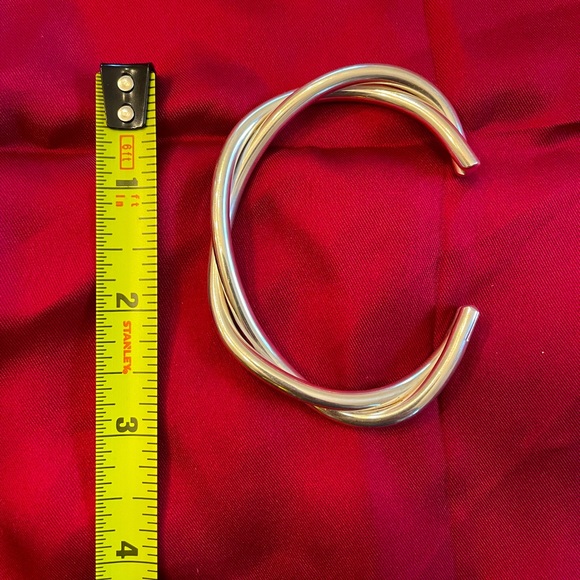 Heavy sterling silver twist cuff bracelet